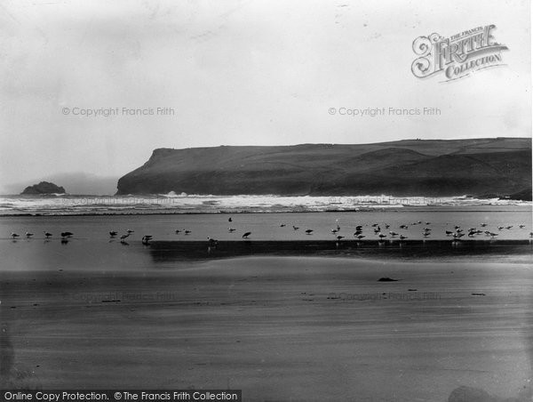 Photo of Polzeath, Gulls On The Sands And Pentire Head 1925
