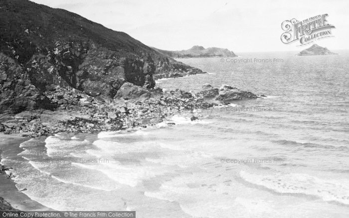 Photo of Polzeath, Morcom's Quay And Mouls Island c.1950