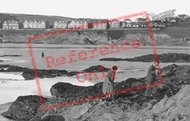 People On Tristram Rocks c.1950, Polzeath