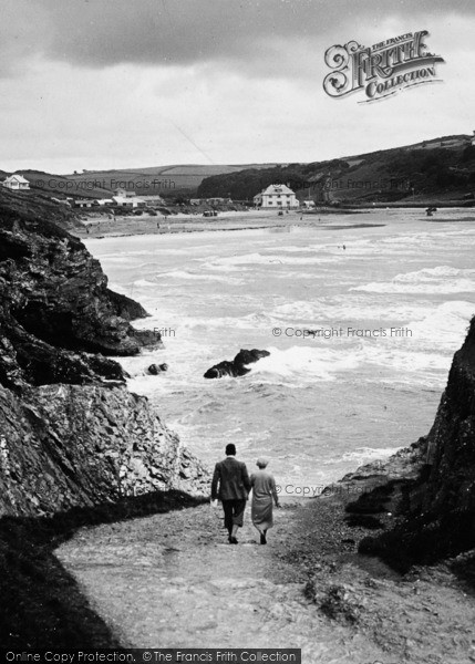 Photo of Polzeath, Walking To The Sea c.1950