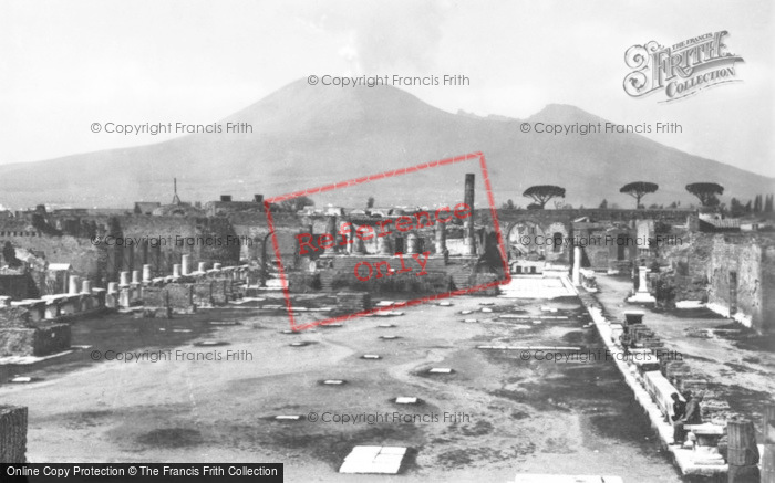 Photo of Pompeii, Forum And Vesuvius c.1920