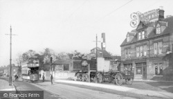 High Street And The White Hart Inn c.1900, Ponders End