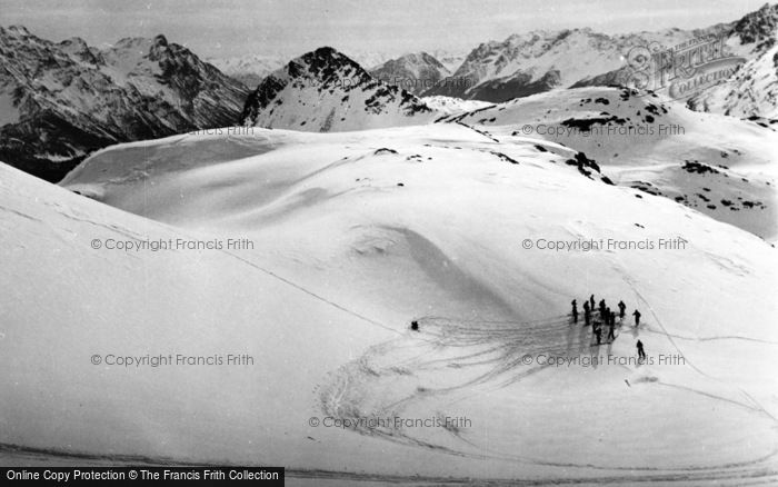 Photo of Pontresina, Skiers In Fuorcla Minor c.1937