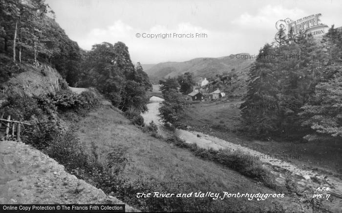 Photo of Pontrhydygroes, River And Valley c.1955