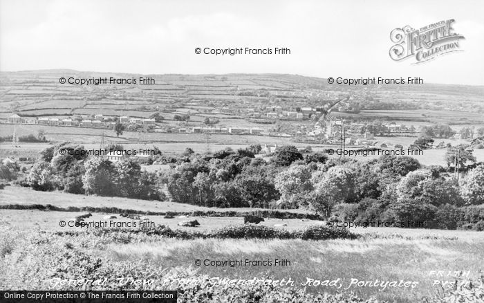 Photo of Pontyates, View From Gwendraeth Road c.1955