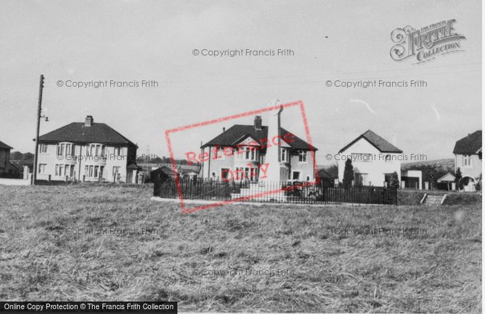 Photo of Pontyclun, Crescent And War Memorial c.1955
