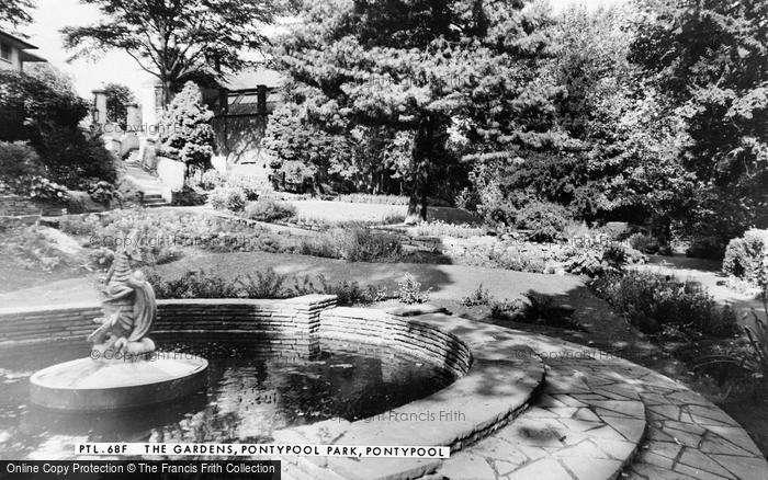 Photo of Pontypool, Park, The Gardens c.1960