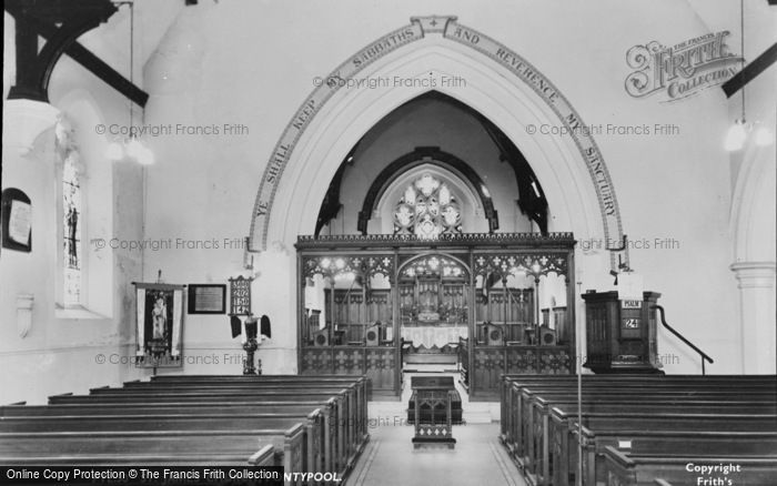 Photo of Pontypool, St James Church Interior c.1960