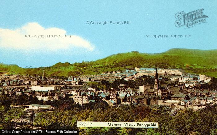 Photo of Pontypridd, General View c.1960