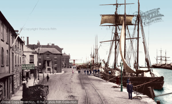 Poole, Barges And The Quay 1908