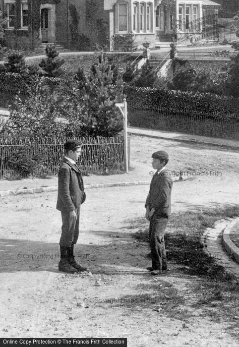Photo of Poole, Boys Talking At Sandecotes, Parkstone 1900
