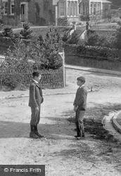 Boys Talking At Sandecotes, Parkstone 1900, Poole
