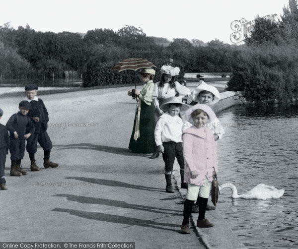Photo of Poole, Children At Park Lake 1908