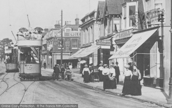 Photo of Poole, Longfleet Road, Trams And People 1904