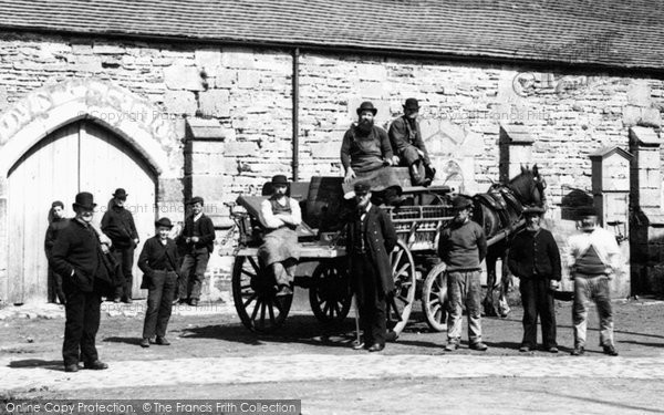 Photo of Poole, Men Outside The Town Cellars 1887