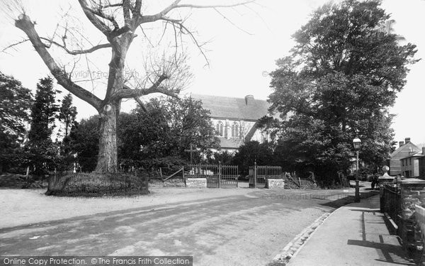 Photo of Poole, Parkstone Church And Entrance Gates 1898