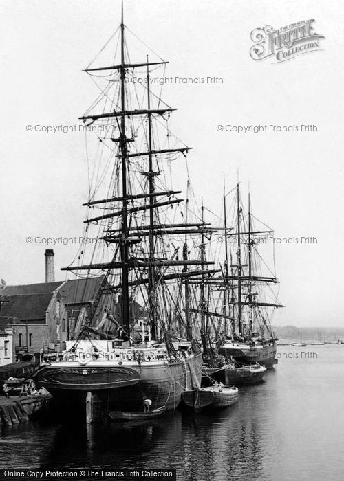 Photo of Poole, Ships At The Quay c.1880