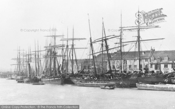 Photo of Poole, Ships In The Quay c.1875