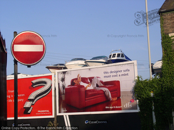 Photo of Poole, Sunseekers Await Delivery In West Quay Road 2004