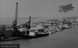 The Harbour, Ships And Boats c.1955, Poole