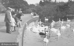 The Park, People And Swans 1931, Poole