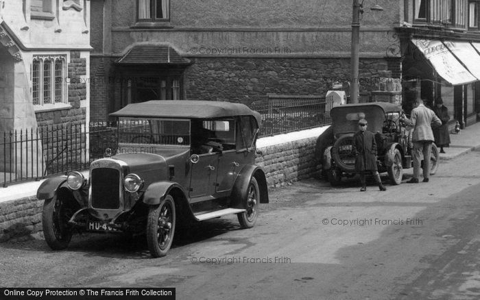 Photo of Porlock, Cars In The High Street 1927