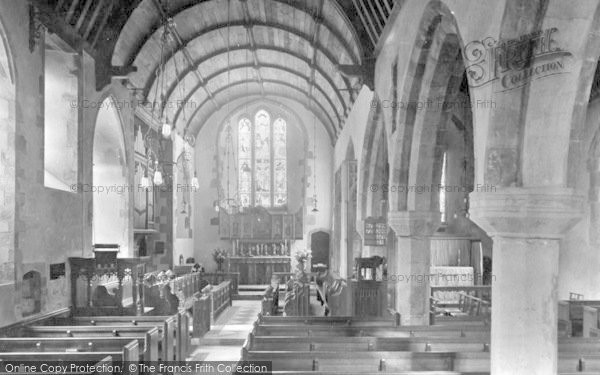 Photo of Porlock, Church Nave 1931