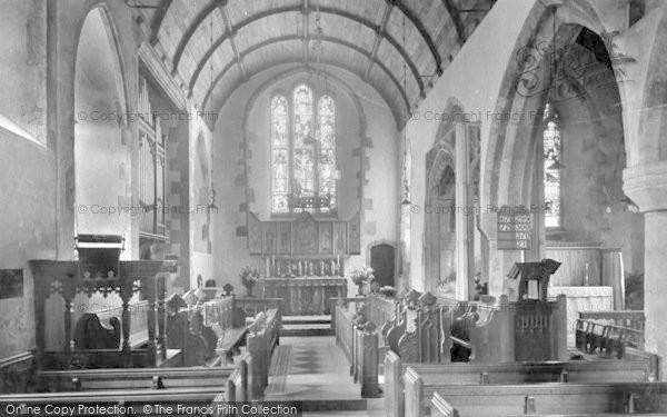 Photo of Porlock, Church Nave 1931