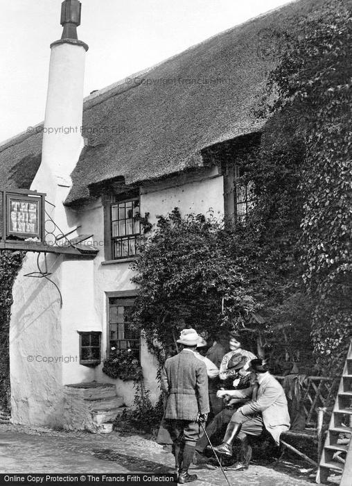 Photo of Porlock, Customers At The Ship Inn 1907