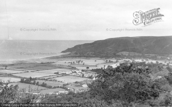 Photo of Porlock, From Hawkcombe c.1950