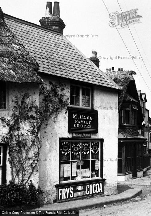 Photo of Porlock, M. Cape Grocery Shop, High Street 1919