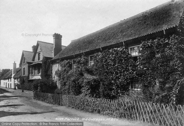 Photo of Porlock, Old Cottages 1900