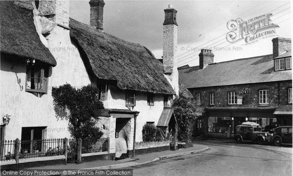 Photo of Porlock, Old Cottages c.1955