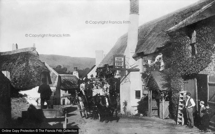 Photo of Porlock, Ship Inn With Coach 1892