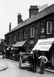 Shops, Horse And Cart In High Street 1919, Porlock