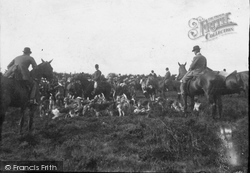 The Hunt Meet, Hawkcombe Head 1907, Porlock