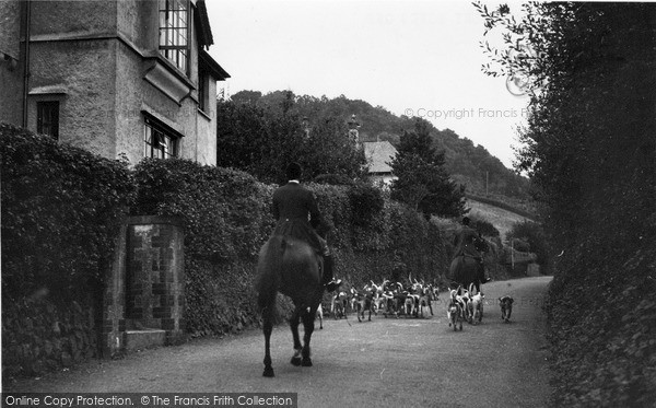 Photo of Porlock, The Hunt Moves Off c.1950