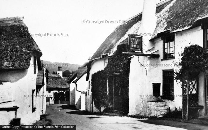Photo of Porlock, The Ship Inn c.1925