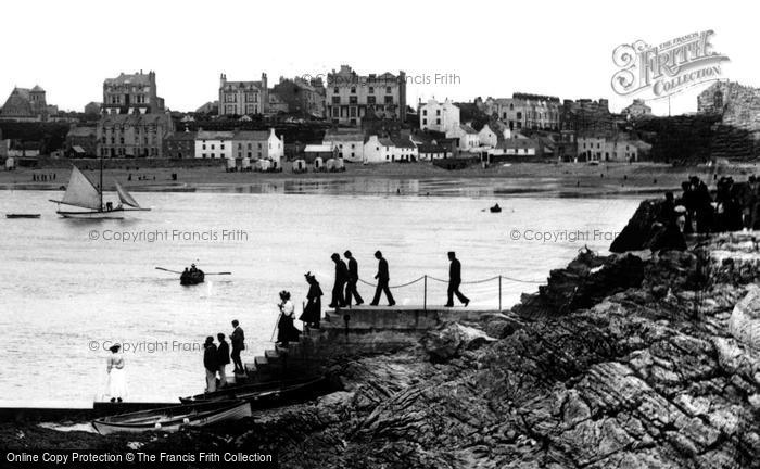 Photo of Port Erin, Heading For The Boats 1897
