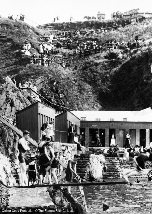 Photo of Port Erin, Swimmers At The Baths 1907