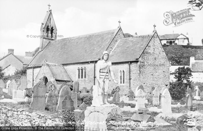 Photo of Port Eynon, Church And Lifeboat Memorial c.1950