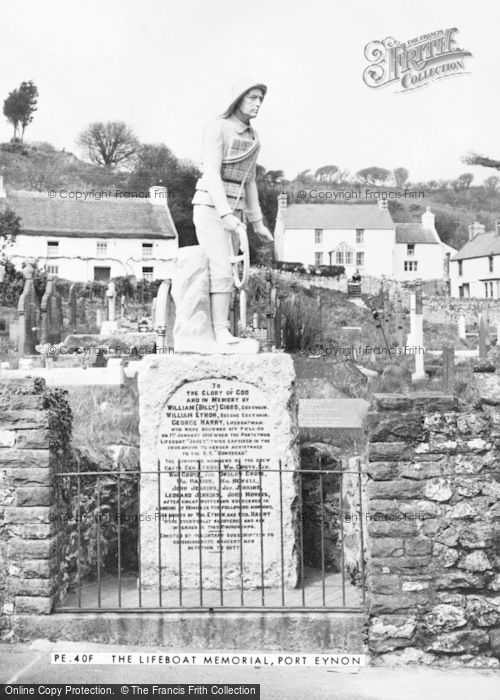 Photo of Port Eynon, The Lifeboat Memorial c.1955