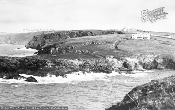 Photo of Port Gaverne, The Cliffs And The Headland Hotel c.1955
