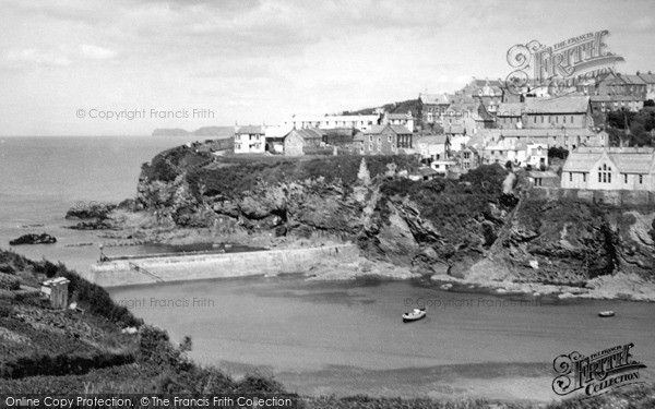 Photo of Port Isaac, Harbour Entrance From Roscarrock Hill c.1955