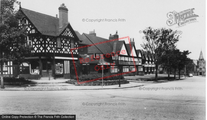 Photo of Port Sunlight, Post Office And Park Road c.1955