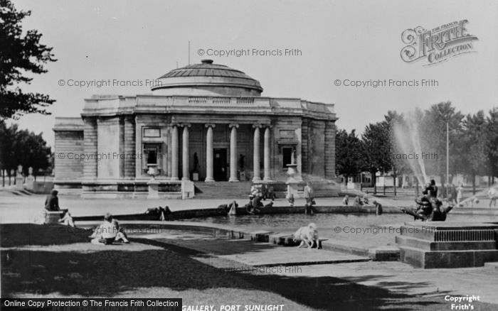 Photo of Port Sunlight, The Fountain And Art Gallery c.1955
