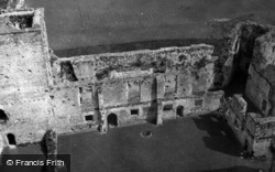 Castle Courtyard From Above c.1955, Portchester