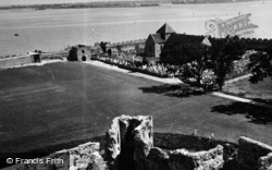 St Mary's Church From The Castle c.1955, Portchester