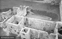 The Castle, Aerial View c.1960, Portchester