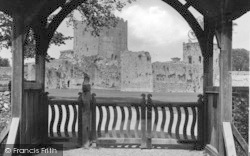 The Castle From The Lych Gate Of St Mary's Church c.1960, Portchester